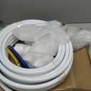 66 ft Flexible Pipe PVC Tubing for Artificial Flowers 16 mm Bendable Pipe Stem for Fake Floral Balloon Arch Wedding Arrangement Prop Decor with Tube Cutter 12 White Crepe Paper (Not Include Flowers)