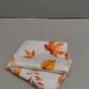 Fall Round Tablecloth 60 Inch Autumn Decoration Maple Leaf and Pumpkin Tablecover Anti-Wrinkle Waterproof Wipeable Table Cover for Thanksgiving Party Kitchen Home Dining Deco (Yellow)