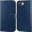 OCASE Compatible with iPhone 17e Case/iPhone 16e Wallet Case, PU Leather Flip Folio with Card Holders RFID Blocking Kickstand [Shockproof TPU Inner Shell] Phone Cover 6.1 Inch 2025, Blue