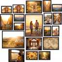 Hoikwo Multi Pack Set of Black Picture Frames, Six 4x6 Six 5x7 Four 8x10 Two 11x14 for Home Wall Display