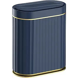 ELPHECO 2 Gallon Sensor Trash Can - 7.5L Waterproof Motion Sensor Trash Can, Automatic Bathroom Trash Bin, Slim Garbage Can, Bathroom, Office, Bedroom, Midnight Blue