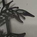 CREATCABIN Sunflower Wall Decor Black Metal Wall Art Flower Floral Rustic Sign Hanging Sculpture for Home Indoor Outdoor Farmhouse Bathroom Living Room Office Garden Kitchen Decorations 11.8 x 7 Inch