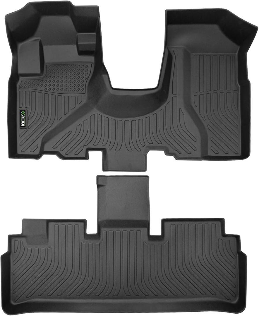 HAFIDI® Floor Mats Fit for 2002-2006 Honda CRV (Fixed Cab Center Armrest Box Need to Cut) All Weather Protection TPE Anti-Slip Automotive Floor Liners Custom Accessories, Black