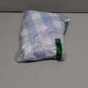 Veblandy Checkered Tablecloth Square Waterproof Gingham Table Cloth Washable Buffalo Plaid Table Cover Wrinkle Free for Kitchen, Dining and Outdoor Picnic, 60 x 60 Inch, Light Blue and White