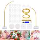 Balloon Arch Stand with Base - 8.2ft & 5ft Balloon Arch Kit with Bendable Tubes, Half Arch Stand, Balloon Column & Arch Frame for Weddings, Birthdays, Baby Showers