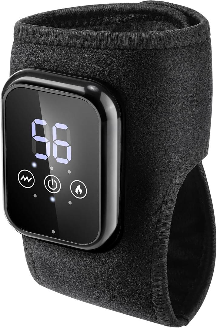 ROHVEMJ Cordless Heated Knee Massager with 6 Heating Levels 3 Vibrations 3 Timer Settings Knee Heating Pad for Knee Pain Relief Heating Pad for Knee Shoulder Elbow Stress Relief