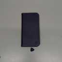 SHIELDON Real Leather Wallet Case for iPhone 17 6.3-inch 2025 | Magnetic Closure | RFID Blocking Card Slot | Kickstand | Shock-Absorbent | Soft Interior Phone Cover | Retro Dark Blue