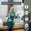 Bed Rails for Elderly Adults Safety with Storage Pocket, Adjustable Height Bed Assist Rails for Seniors & Patients, Fits All Beds Except Electric/Adjustable/Lift Bed, Tool-Free Assembly