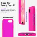 ORNARTO Compatible with iPhone 17e Case and for iPhone 16e Case 6.1", Liquid Silicone 3 Layers Full Covered Soft Gel Rubber Shockproof Cover, Protective Phone Cases for 16e & 17e-Hot Pink