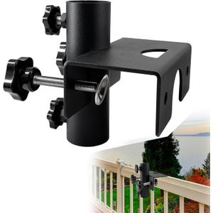 Beach Patio Umbrella Clamp, Adjustable Outdoor Umbrella Holder Clamp,Umbrella Clamp Mount for Railing,Fence,Benches,Deck,Tailgates,Dock,Beach Courtyard Balcony