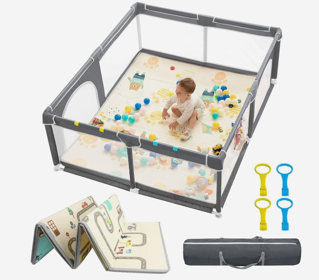 Large Baby Playpen 71" x 59" with Breathable Mesh - Perfect for Toddler Playtime