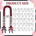 DIY Class of 2026 Graduation Leis with 30 Pearl Patches Letters and Numbers Graduation Money Leis Double Braided Ribbon Necklace for High School College 2026 Grad Party Decor (Black Red)