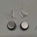 SANATO Nickel Cylindrical Floor Mounted Stainless Steel 304 Door Stop Door Stopper with Black Rubber, 2 Pack