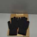 Merino Wool Gloves for Women Men, Touch Screen Warm Glove Liners Thermal Soft Knit Lining for Winter Running Hiking (Small-Medium, A01-(black Gray))