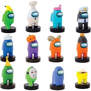 Among Us Stamps for Kids | 12 Among Us Toys Out of 16 Collectibles in 1 Box | Among Us Merch Incl. Mini Toys Like The Peeled, The Unbearable, The Dead Body, and The Ghost