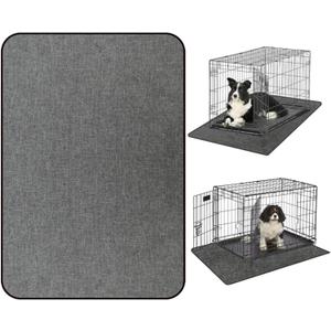 Dog Crate Mat Liner, Washable Pee Pads for Dogs, Absorbs Urine, Non-Slip, Waterproof Under Dog Crate Mat Floor Protector, Protects Floors from Wear and Scratches, (29"x42")