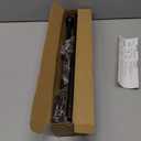 Black Curtain Rods for Windows 31"- 46", Decorative Drapery Rod Adjustable by Splicing, 5/8 inch Small Curtain Rod for Bedroom, Living Room, Kitchen and Outdoors