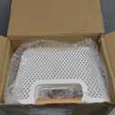 Ziliny 3 Pack Plastic Mesh Basket with Wooden Handles - PP Material Hanging Storage Organizer Container Bins for Organizing Cabinet Pantry Bathroom Kitchen Fridge Fruit Makeup Snacks Gifts(White)