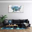 Map of The United States Wall Decor Map Canvas Wall Art for Wall Decoration Wood Background USA Canvas Prints for Bedroom Office Kitchen Home Wall Decor Framed Artwork Ready to Hang24"x48"