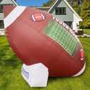 Icywye 10FT Large Football Party Decorations - Outdoor Football Inflatable Decor with Built-in LED Light - Indoor Football Themed Party Supplies Blow Up Decoration for Yard Birthday Holiday