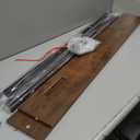 90 inch Narrow Console Table with Outlet,Adjustable Height(25"-37") Behind Sofa Table,Couch Behind Table Skinny,Couch Shelf with Charging Station,Long Entryway Tables for Living Room, Brown