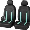 4PCS Cooling Car Seat Covers,Breathable Front Seat Covers with Mesh Construction and Foam Padding,Car Seat Protector to Reduce Back Sweating,Universal Car Interior for Car SUV (Mint)