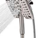 Shower Head with Handheld High Pressure, Rain Shower Head with Fixed Showerhead and 9 Sprays Handheld Shower, Detachable 2-IN-1 Shower head with 59" Rotatable Stainless Steel Hose (Brushed Nickel)
