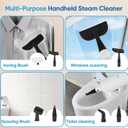 Steam Mop All-in-one Multi-Functional Powerful Steam Cleaner, Handheld Detachable Floor Steamer with 2 Steam Level, 380ML Water Tank & 23FT Power Cord for Whole Home Use