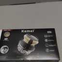 KEMEI Professional Hair Clippers for Men, Automatic Circular Hair Trimmer, Cordless Self-Haircut Kit with LED Display, KM-887 Gold