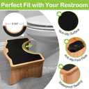 StrongTek Enhanced Squatting Toilet Stool, Wooden Potty Stool for Bathroom, Extra-Thick Wood, Sturdy 350 lbs Capacity, Comfortable Toilet Stool for Kids, Adults & Seniors