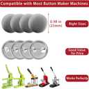 200 Sets Button Maker Supplies, 25mm / 0.98 inch Button Supplies Buttons Parts, (Approx. 1 inch) Metal Blank Badge Parts with Blank Paper for Buttons Maker Machine Pin Maker Press