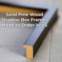 11x17 Shadow Box Frame Black Display Picture Frame | 3/4" Depth | UV Resistant Acrylic Plexiglass, Acid-Free Backing and Wall Hanging Hardware