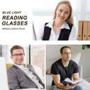 AQWANO Blue Light Blocking Reading Glasses Women Men, Lightweight Flexible TR90 Computer Readers Unbreakable Cheaters Glasses