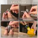 Apple Corer, Bell Pepper Corer, Pepper Seed Remover Tool, 2025 New Upgraded Adjustable Diameter Multifunctional Fruit and Vegetable Corer Tool Kitchen Gadgets, Dishwasher Safe (Light Brown)