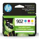 HP 902 Cyan, Magenta, Yellow Ink Cartridges for HP Printers | Works with Printer Series: OfficeJet 6950, 6960; OfficeJet Pro 6960, 6970 | Eligible for Instant Ink | T0A38AN