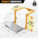 Folding Tire Step for Truck, SUV and RV, Heavy Duty Truck Wheel Step, Adjustable Tire Mounted Step Fits Tire from 8" to 12", Tire Steps for Pickup Trucks with Non-Slip Surface, Rated up to 350 Lbs