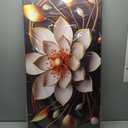 Large Canvas Wall Art Gold and White Flower Picture Wall Decor for Living Room Office Bedroom Decor Wall Painting framed wall art Modern Artwork Decorative Painting Wall Art Ready to Hang 20x40 IN