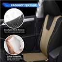 ZIMISI 4PCS Car Front Seat Covers, Comfort Breathable Vehicle Seat Protector Cover, Universal Automotive Interior Accessories for Car, SUV, Truck (Beige)