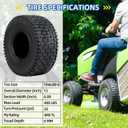 2 x GICOOL 15x6.00-6 Lawn Mower Tubeless Tire, 15x6-6 for Tractor Riding Lawn Mowers Front Tire, 2 Pcs, 4 Ply, Turf-V Pattern
