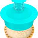 2 x Sandwich Cutter and Sealer Round Cut and Seal Sandwich Maker, Crustless Peanut Butter & Jelly Sandwich Cookie Cutter-Green Round