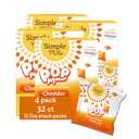 Simple Mills Pop Mmms Cheddar Baked Snack Pack Crackers, Healthy Snacks for Kids, Individual Packs, Gluten Free, 8 Ct (Pack of 4), Exp 1/31/2026