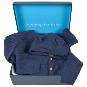 Gerber Unisex Baby 3-Piece Knit Clothing Gift Set Navy Newborn