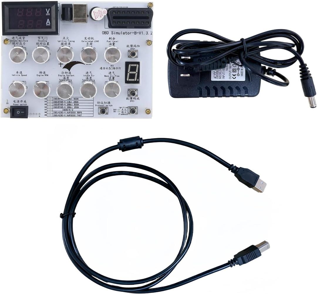 Car ECU Simulator/OBD Simulator/J1939/OBD II/ELM327 Development Test/CAN (Simulator Without LCD for Passenger car)