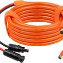 XRDS -RF Solar Panel to DC 8mm Adapter Cable 20FT, Solar Connector to DC7909/8020 Male Plug Extension Cord, 12AWG+14AWG Tinned Copper Wire Compatible with Portable Power Station