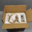 20 Pieces Porcelain Tea Set With Metal Holder, European Ceramic tea set for adults,Flower Tea Set,Tea Set For Women With Flower Painting (VIVID BLUE, Largr Vision) (Large version)