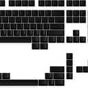Ranked Blank Premium Keycap Set | 1.4 mm Thick PBT | Cherry Profile for Mechanical Keyboard (Black, 139 Keys)