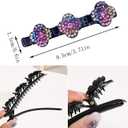 32PCS Sparkling Crystal Stone Braided Hair Clips for Women Seamless Hair Ties Short Hair Clips Duckbill Clip Braided Hair Clip for Ladies and Girls Crystal Stone (16PCS+16PCS)