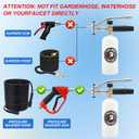 Tool Daily Foam Cannon with Dual Connector Accessory, 1/4 Inch Quick Connector, 5 Pressure Washer Nozzle Tips, 1 Liter