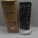 SONGMICS Umbrella Stand, Steel Square, Detachable Drip Tray, 4 Hooks