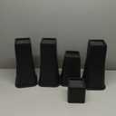 Bed Risers Adjustable Furniture Risers - Heavy Duty 4 or 8 inch or 12inch Non-Slip Lift Supports for Beds/Couches/Sofas, Durable Square Design with Creates Storage Space (Black 4 Pack, 12 Inch)